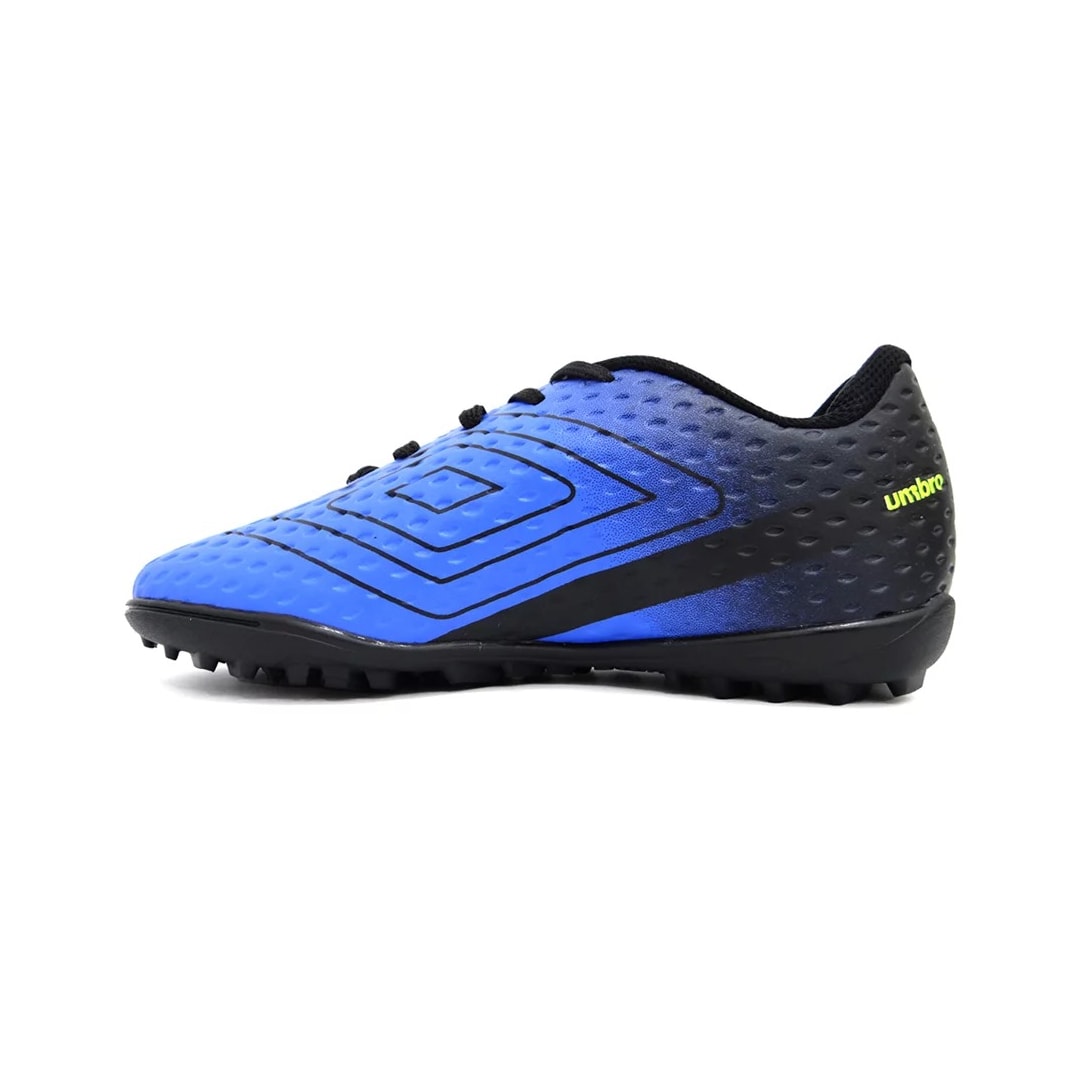 Chuteira Umbro Society Soccer Shoes Warskin Jr Azul/Limao/Preto Chuteira Umbro Society Soccer Shoes Warskin Jr Azul/Limao/Preto