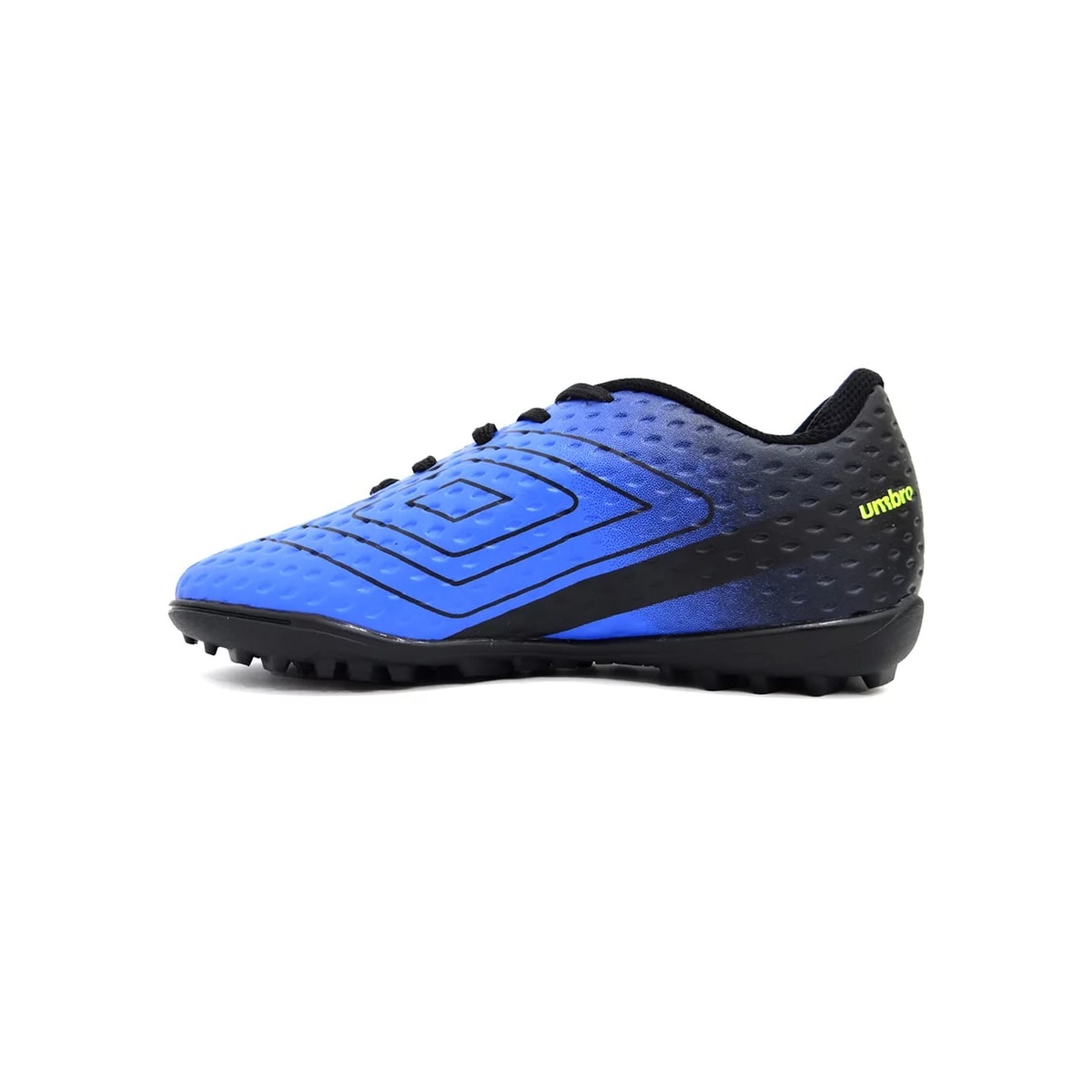 Chuteira Umbro Society Soccer Shoes Warskin Jr Azul/Limao/Preto Chuteira Umbro Society Soccer Shoes Warskin Jr Azul/Limao/Preto
