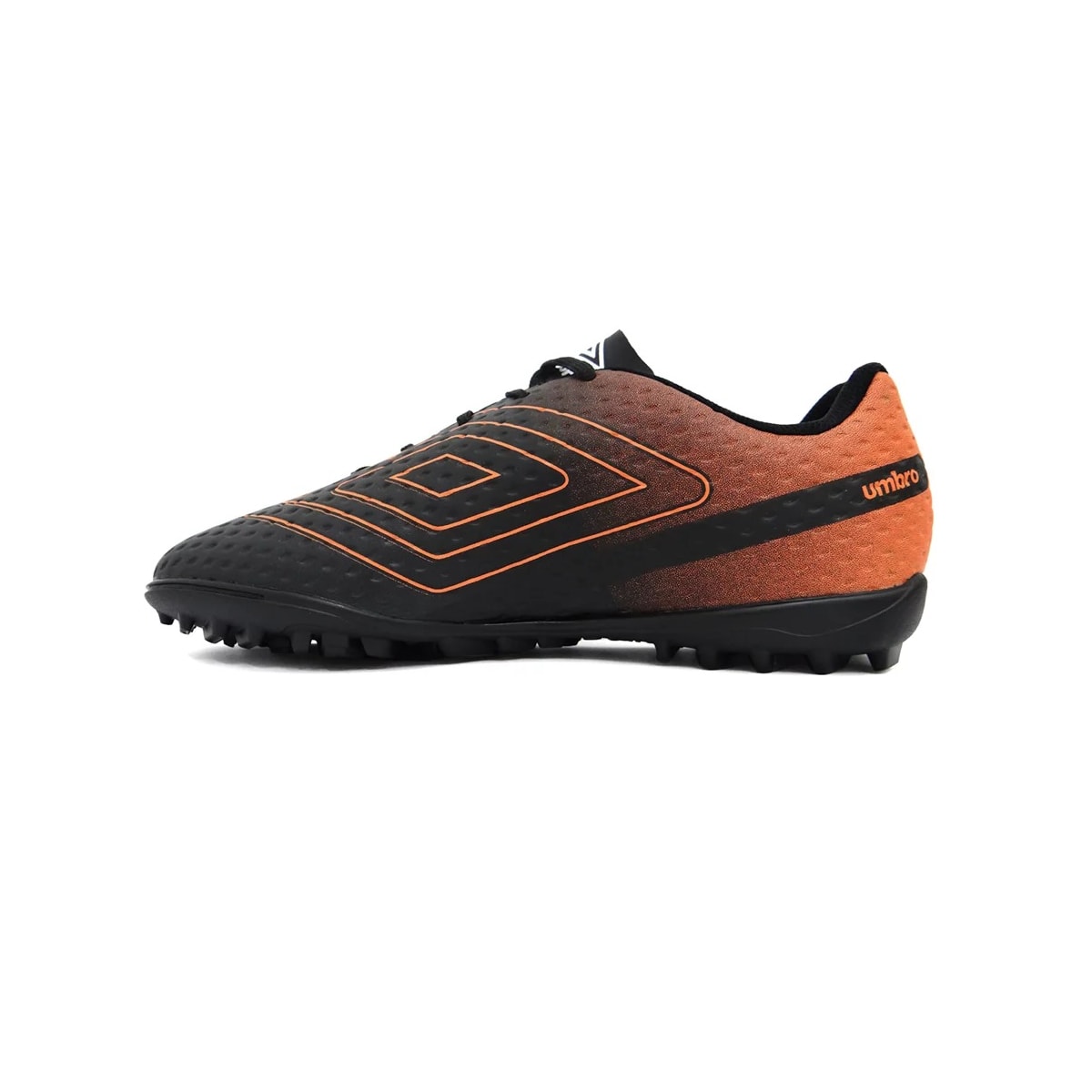 Chuteira Umbro Society Soccer Shoes Warskin Preto/Laranja/Branco Chuteira Umbro Society Soccer Shoes Warskin Preto/Laranja/Branco