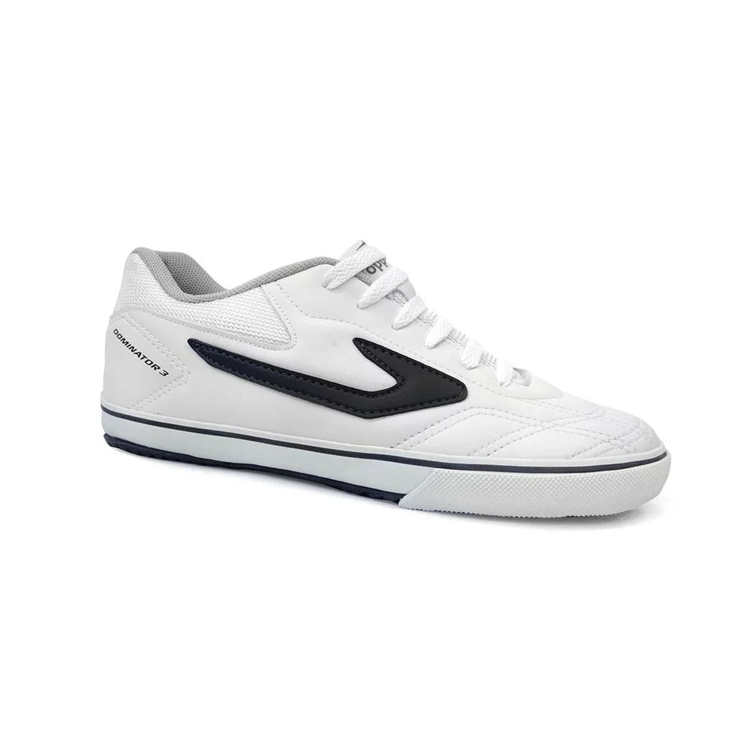 ChuteiraTopper Futsal Dominator III Branco/Azul/Marinho