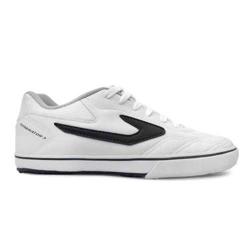 Detalhe - ChuteiraTopper Futsal Dominator III Branco/Azul/Marinho