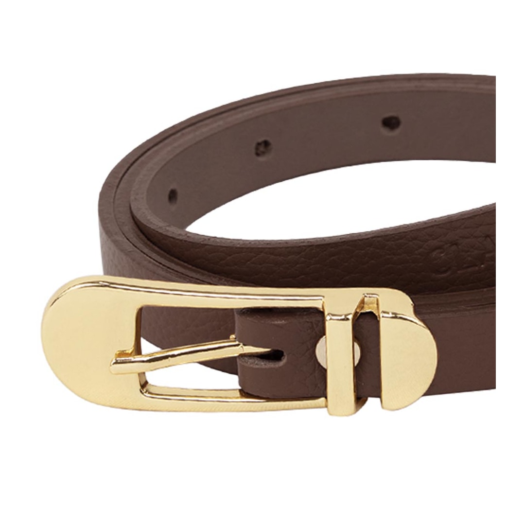 Cinto Classe Feminino Fino De Couro Cf165 Chocolate Cinto Classe Feminino Fino De Couro Cf165 Chocolate