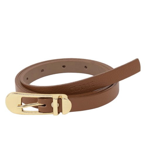 Cinto Classe Feminino Fino De Couro Cf165 Nocciola