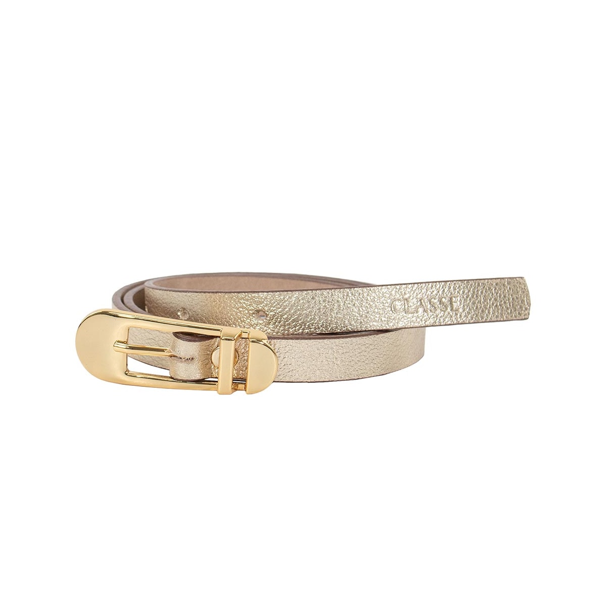Cinto Classe Feminino Fino De Couro Cf165 Ouro Cinto Classe Feminino Fino De Couro Cf165 Ouro