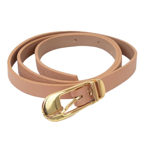 Cinto Classe Feminino Fino De Couro Cf165 Tan