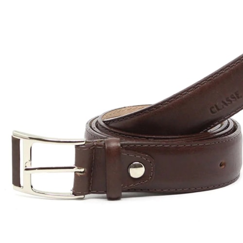 Cinto Classe Masculino de Couro Cm11 Brown