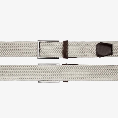 Detalhe - Cinto Ferracini Masculino Em Couro E Elástico Fc675 Bege