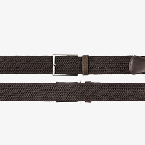 Detalhe - Cinto Ferracini Masculino Em Couro E Elástico Fc675 Cafe