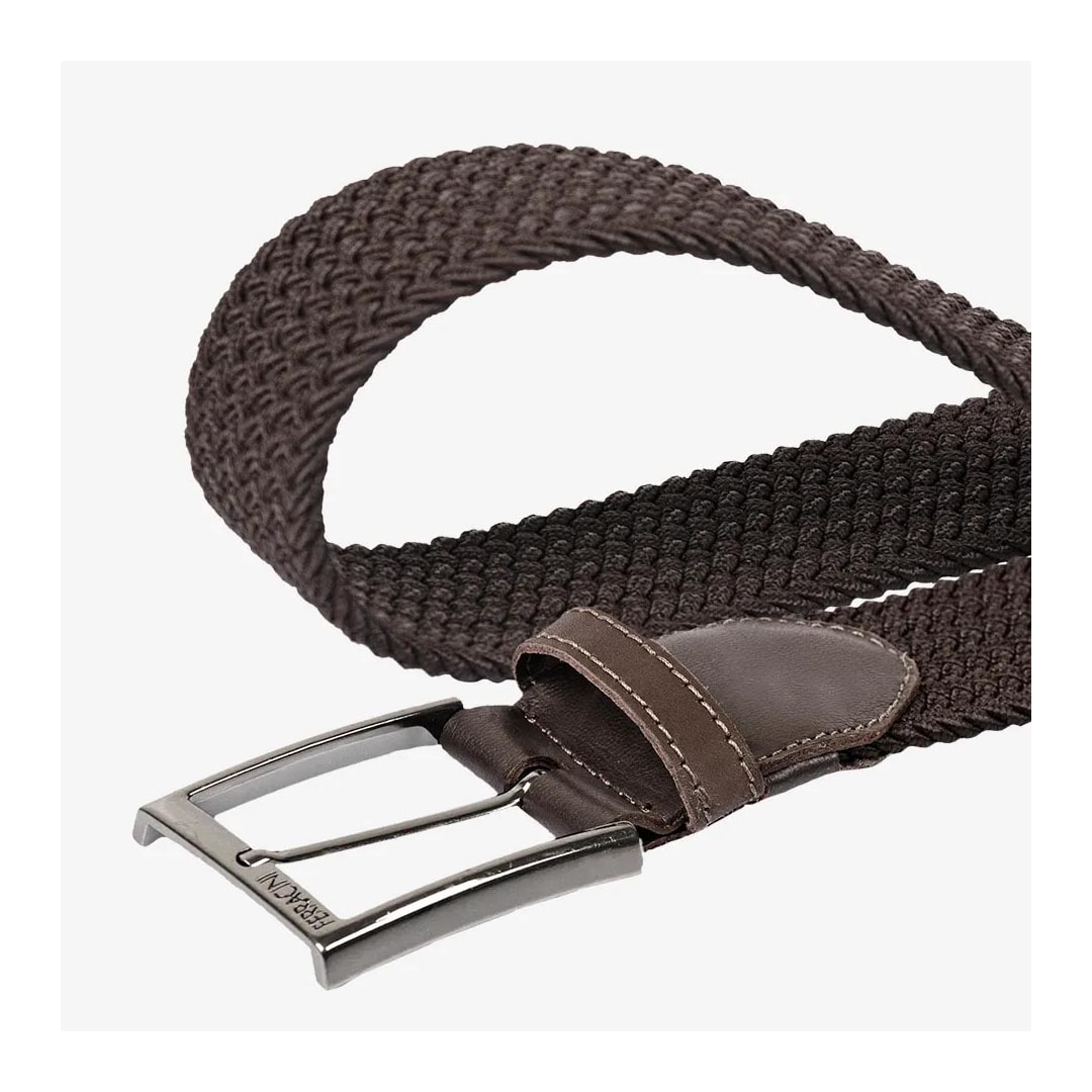 Cinto Ferracini Masculino Em Couro E Elástico Fc675 Cafe