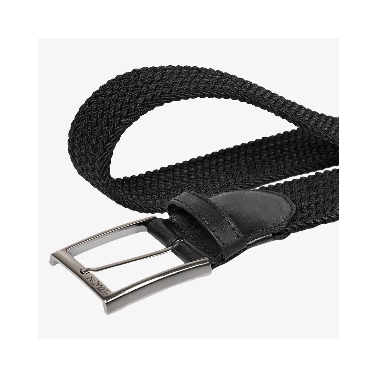 Cinto Ferracini Masculino Em Couro E Elástico Fc675 Preto