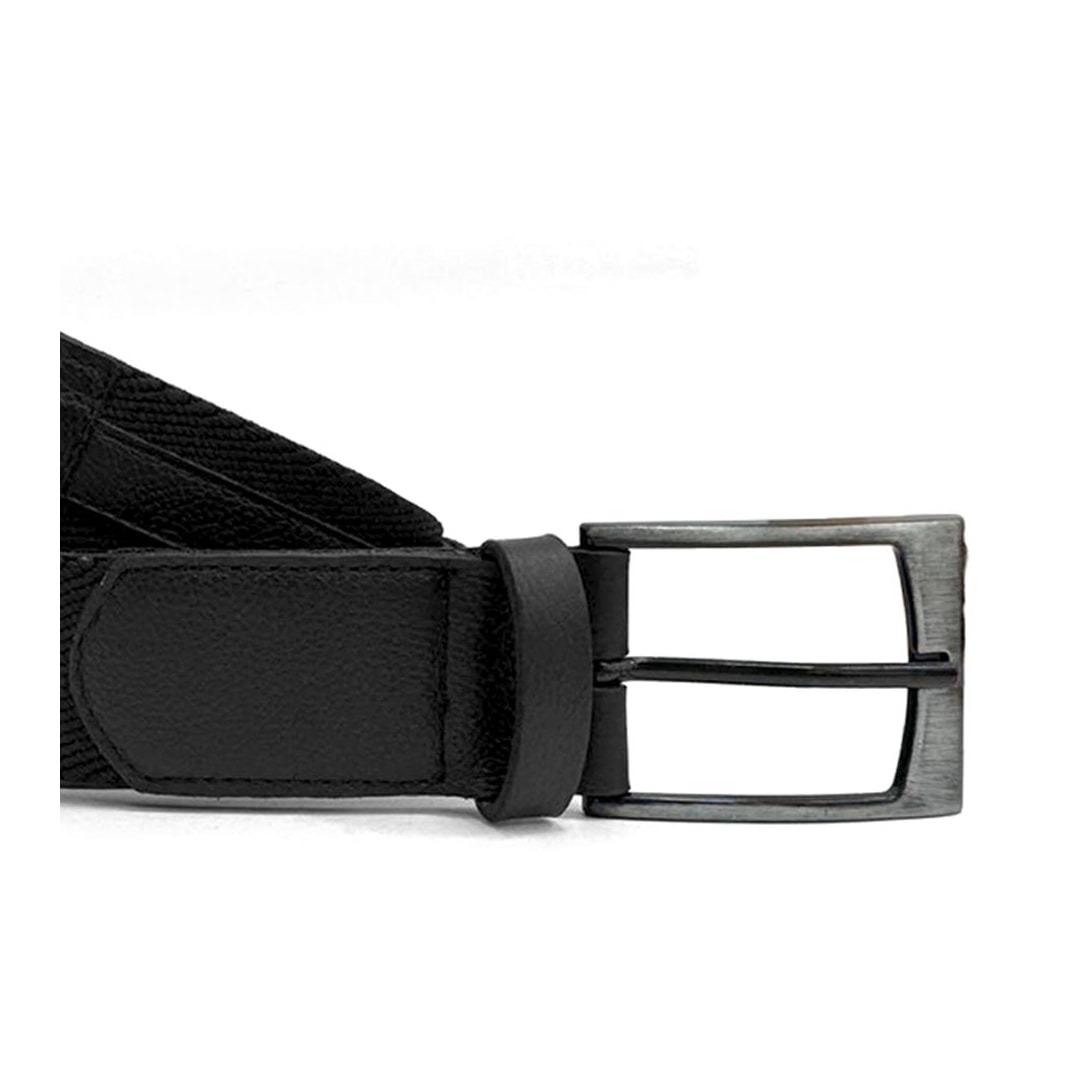 Cinto Franciscomelo Masculino De Couro Elástico Fm 086 Preto