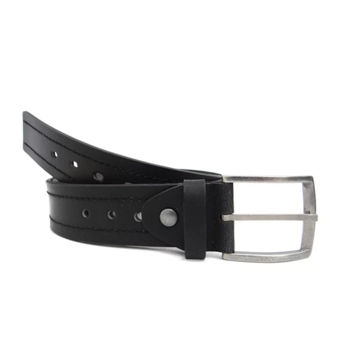Detalhe - Cinto Franciscomelo Masculino de Couro Fm 046 Preto