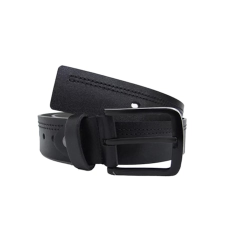 Detalhe - Cinto Franciscomelo Masculino de Couro Fm 061 Preto