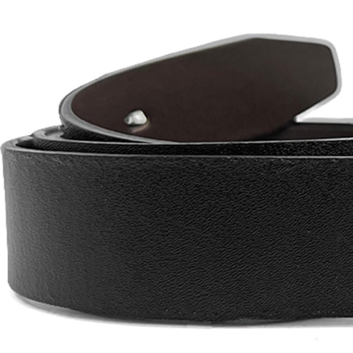 Detalhe - Cinto Franciscomelo Masculino Dupla Face Largo Fm 079 Preto/Tabaco