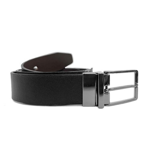 Cinto Franciscomelo Masculino Dupla Face Largo Fm 079 Preto/Tabaco