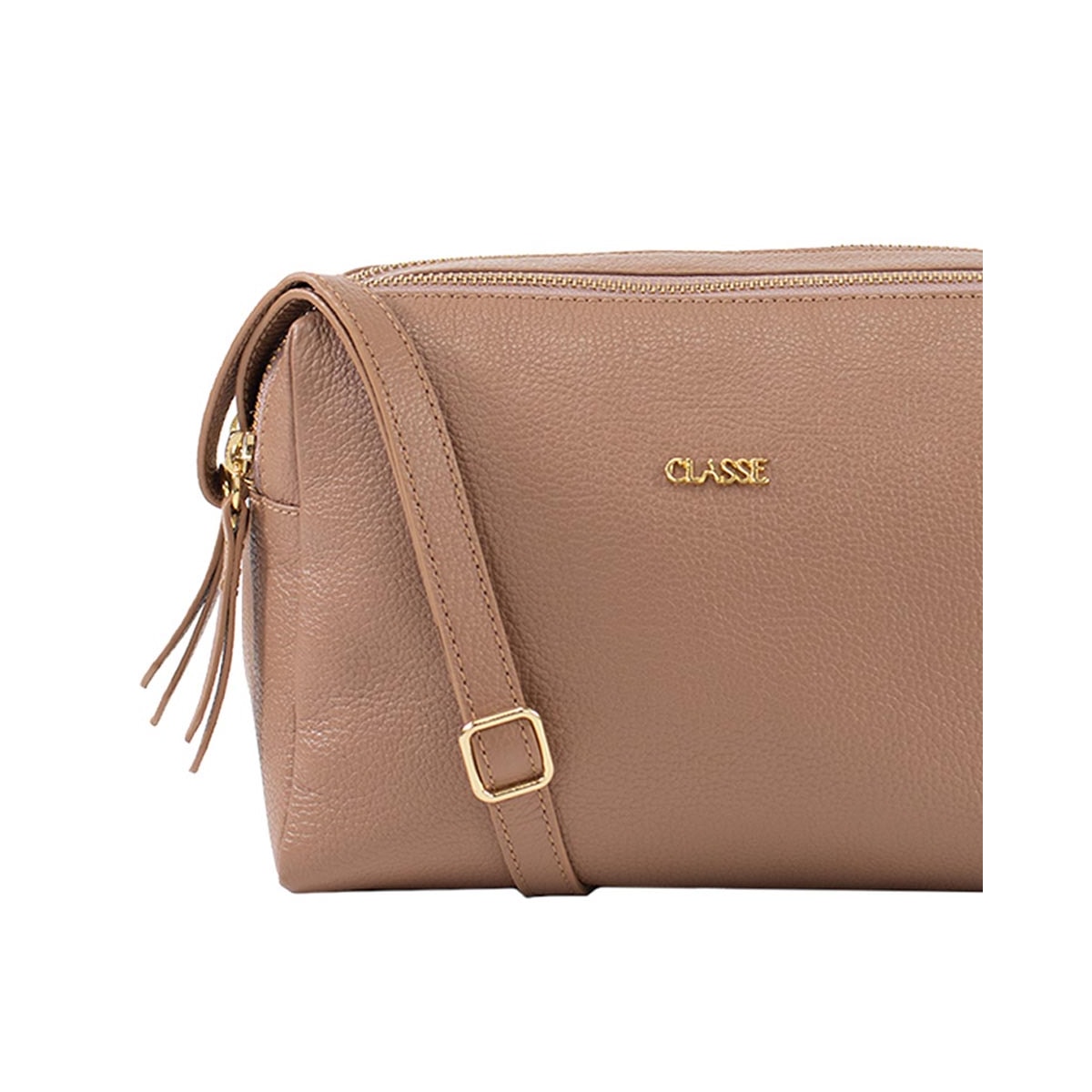 Classe Bolsa Feminina Croosbody De Couro 2870 Mocacchino