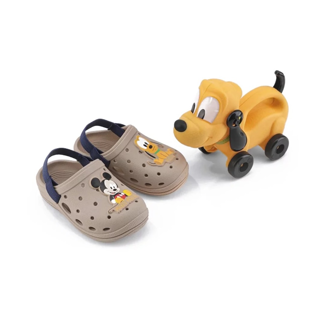 Clog Grendene Kids Menina 22745 Marrom/Azul