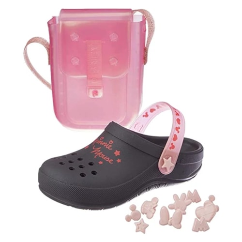 Clog Grendene Kids Menina 22753 Preto/Rosa