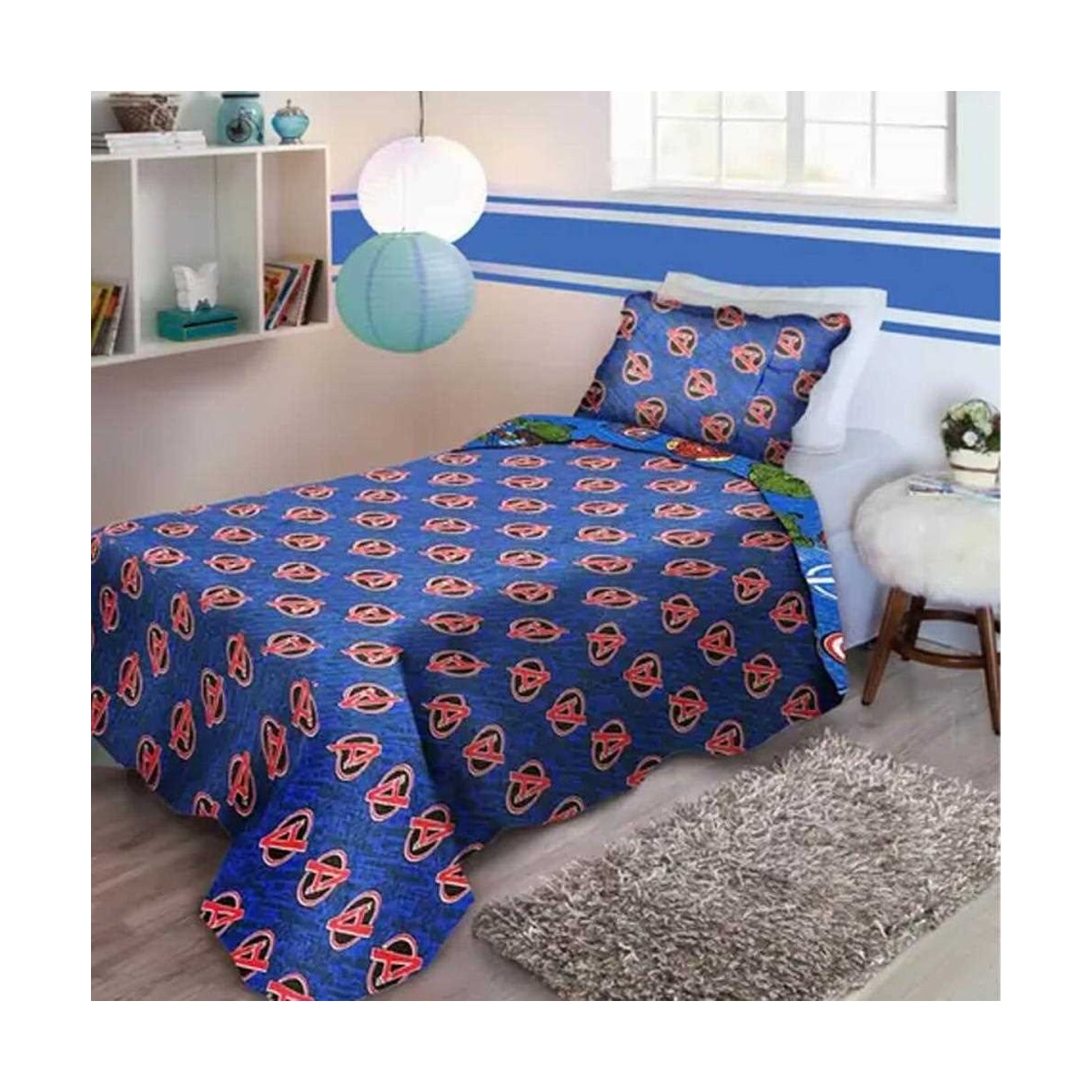 Colcha Jolitex De Solteiro Matelassada Azul Colcha Jolitex De Solteiro Matelassada Azul