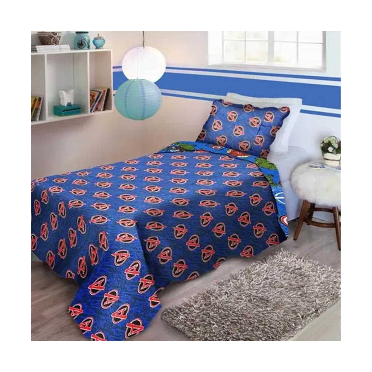 Colcha Jolitex De Solteiro Matelassada Azul Colcha Jolitex De Solteiro Matelassada Azul