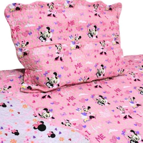 Detalhe - Colcha Jolitex De Solteiro Matelassada Rosa