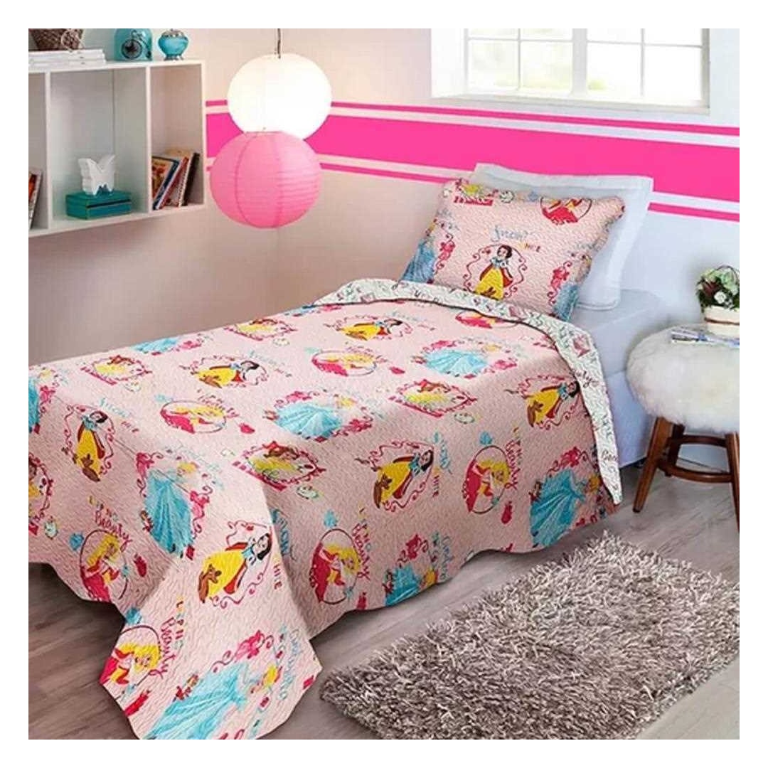 Colcha Jolitex De Solteiro Matelassada Rosa Claro