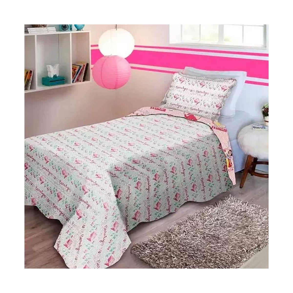 Colcha Jolitex De Solteiro Matelassada Rosa Claro Colcha Jolitex De Solteiro Matelassada Rosa Claro