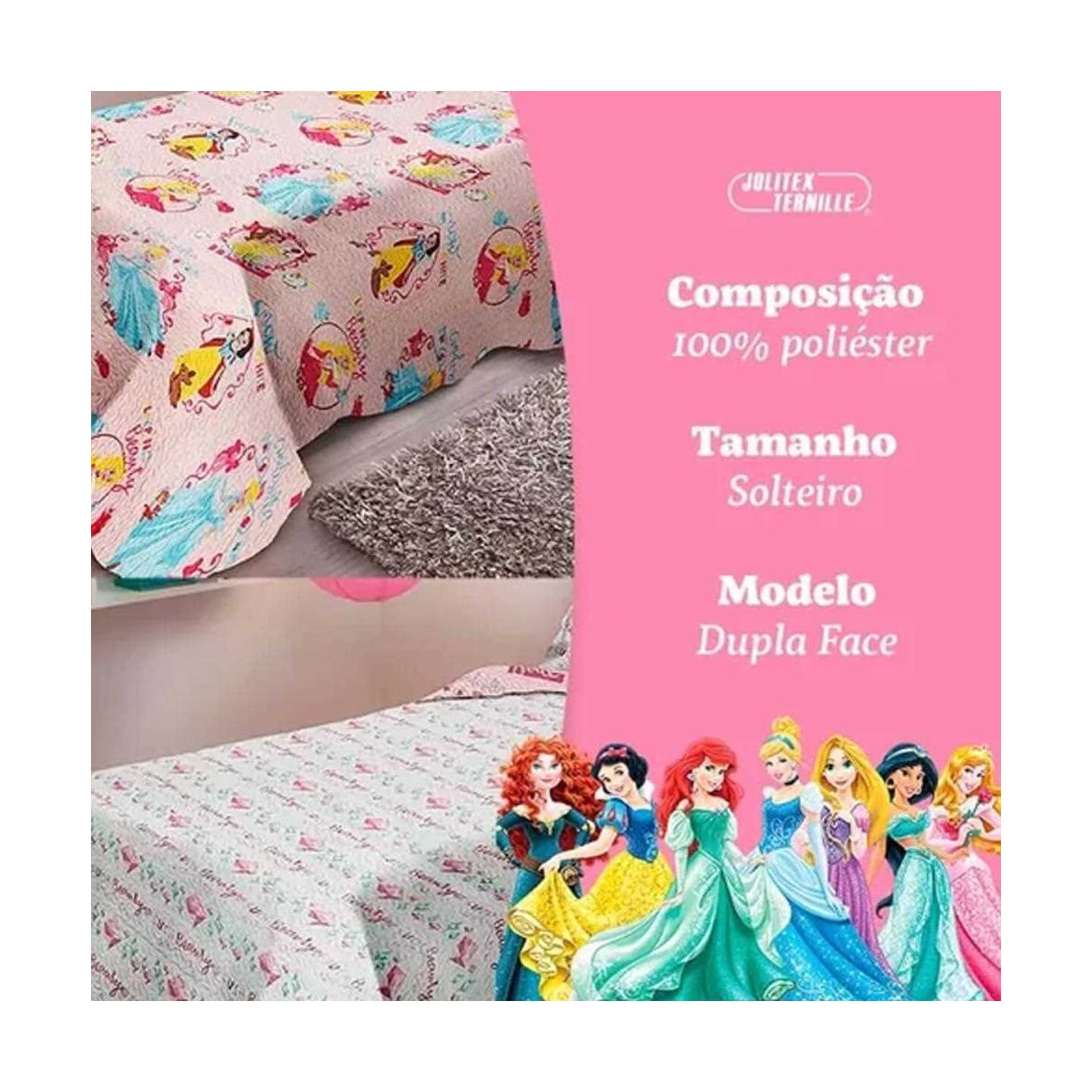 Colcha Jolitex De Solteiro Matelassada Rosa Claro