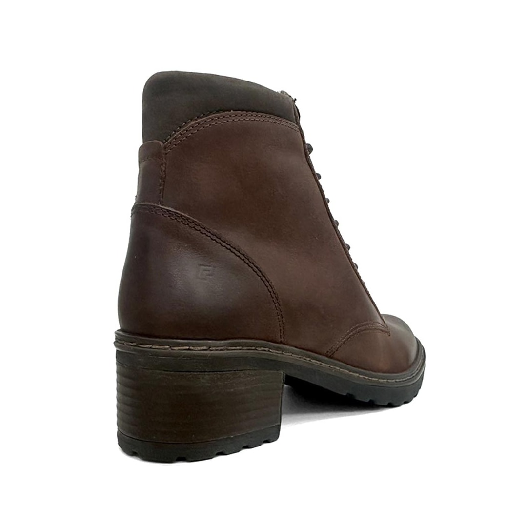 Coturno Freeway Feminino Em Couro Flora Crazy Horse Mogno