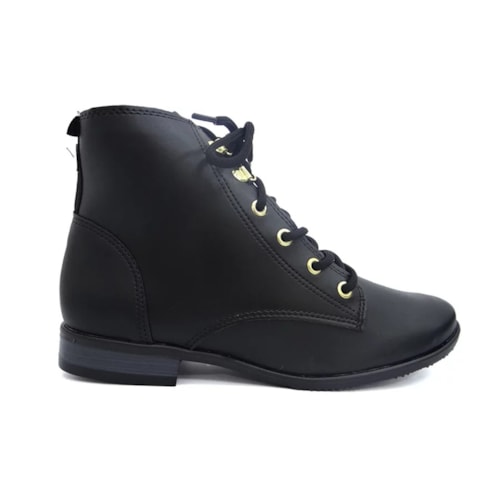 Detalhe - Coturno Moleca Feminino 5335.107 Preto/Preto