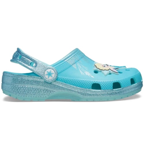 Detalhe - Crocs Frozen Elsa Classic Clog 210237 Multi-Rayures