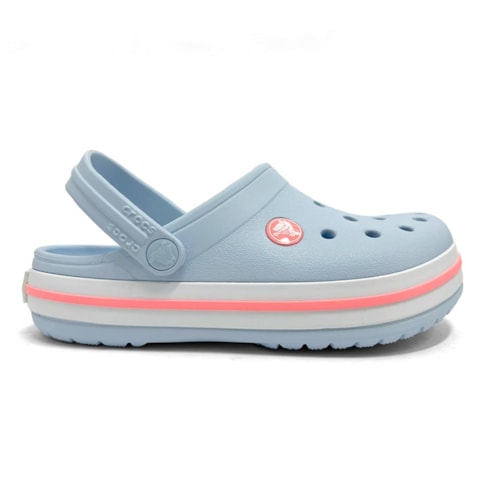 Detalhe - Crocs Sandália Infantil Crocband Clog 207005-4Xq Blue Frost