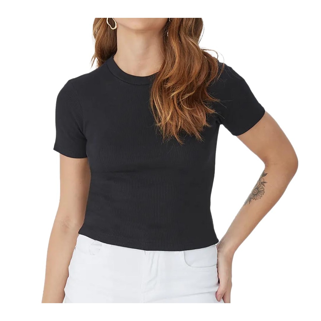 Cropped Malwee Meia Manga 114191 Preto