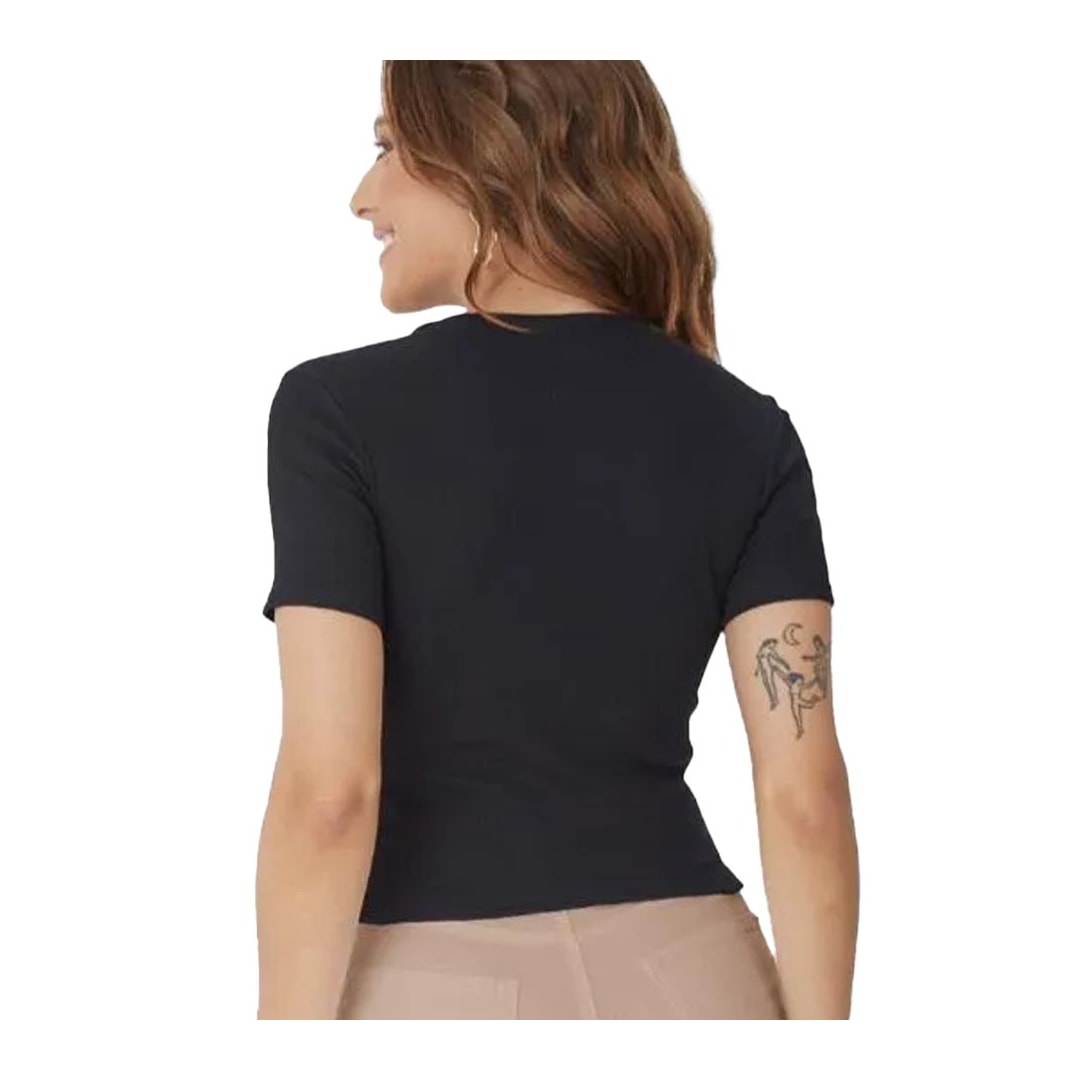 Cropped Malwee Meia Manga 114191 Preto