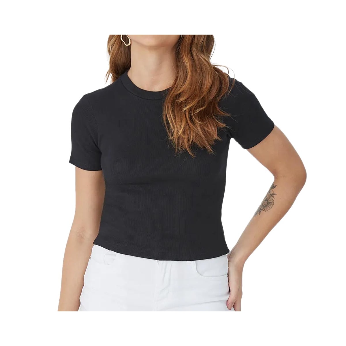 Cropped Malwee Meia Manga 114191 Preto Cropped Malwee Meia Manga 114191 Preto