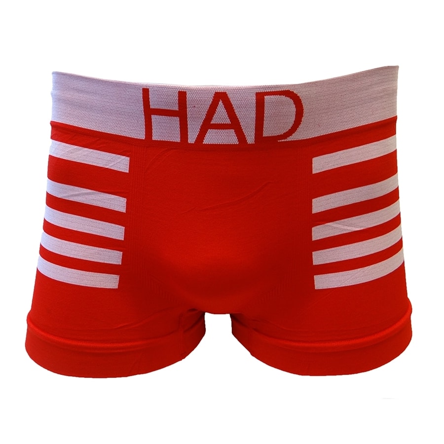 CUECA BOXER BRANCA COM VERMELHO - SEVEN BRAND STORE