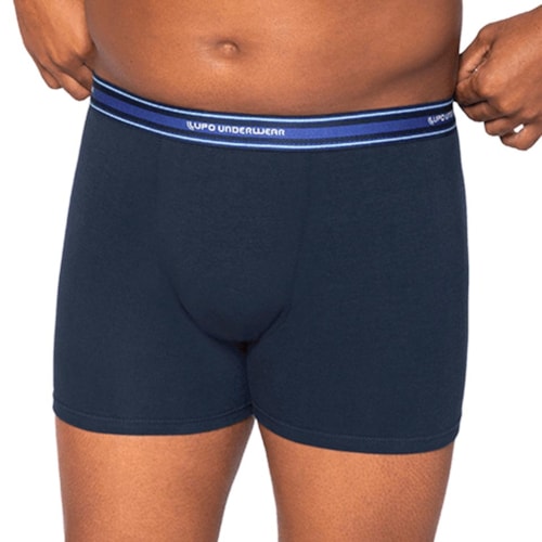 Cueca Lupo Boxer De Algodão 00653 Azul Marinho