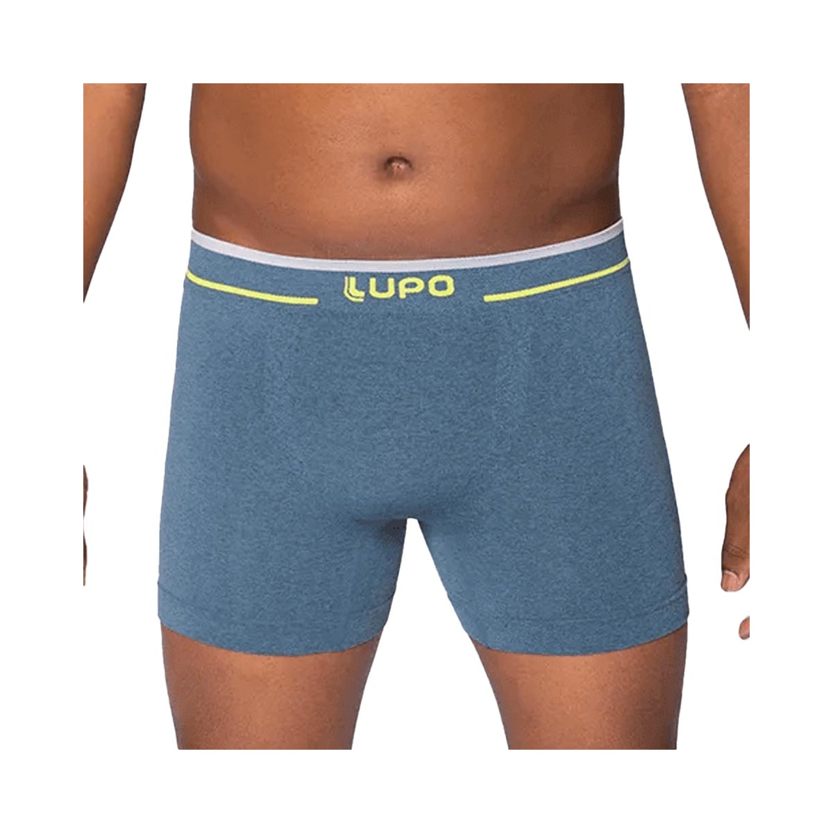 Cueca Lupo Boxer Plus Sem Costura Cós Largo 17800 Azul Cueca Lupo Boxer Plus Sem Costura Cós Largo 17800 Azul