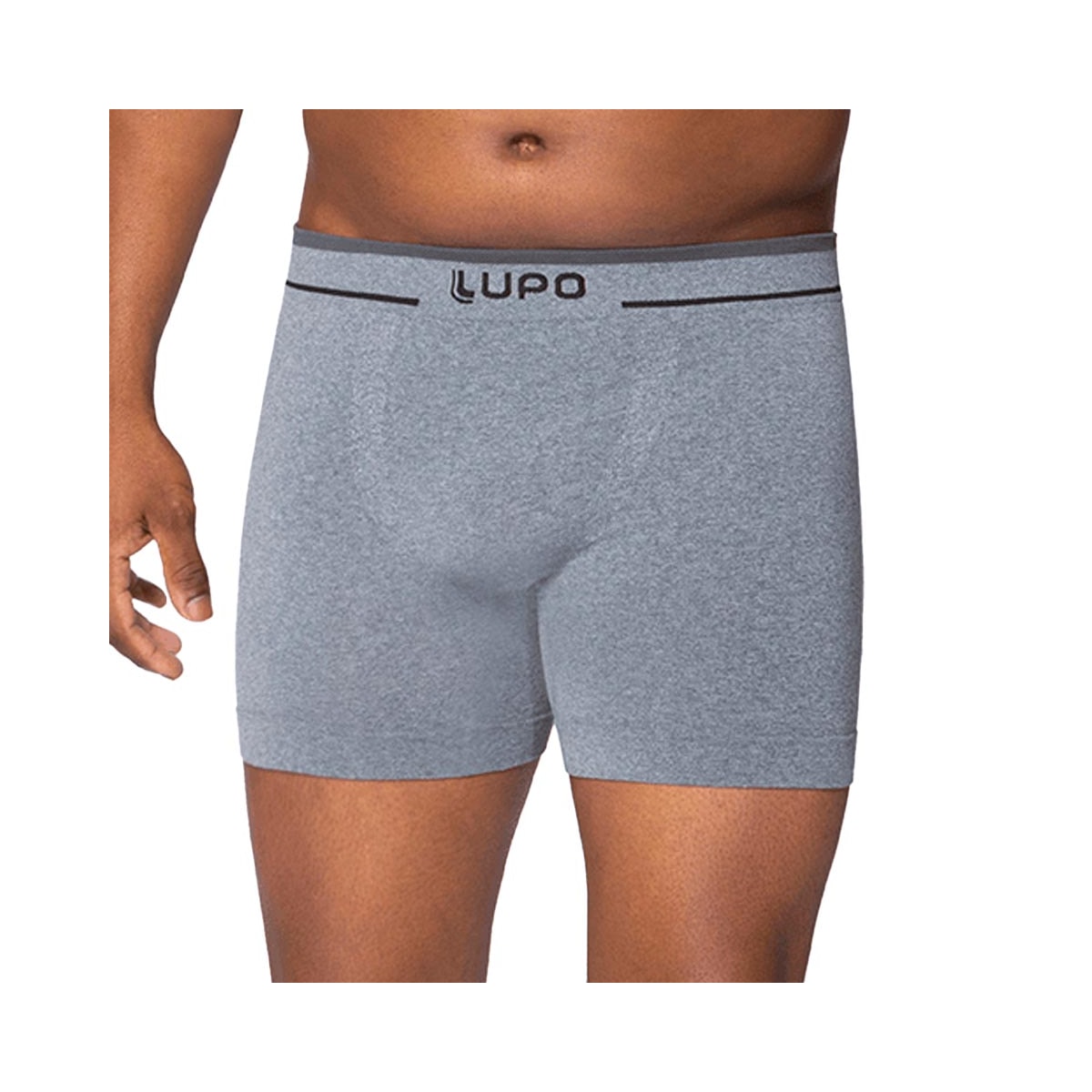 Cueca Lupo Boxer Plus Sem Costura Cós Largo 17800 Cinza Mescla Cueca Lupo Boxer Plus Sem Costura Cós Largo 17800 Cinza Mescla