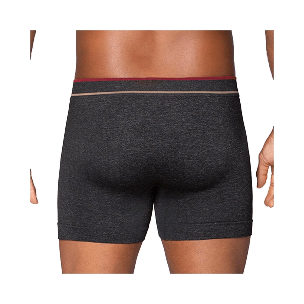 Cueca Lupo Boxer Plus Sem Costura Cós Largo 17800 Preto Mescla