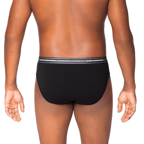 Detalhe - Cueca Lupo Slip Algodão 00554 Preto