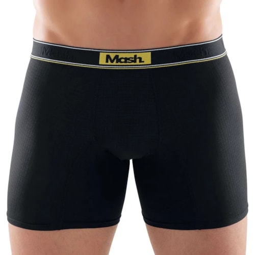 Cueca Mash Boxer 95% Poliamida 140.03 Preto