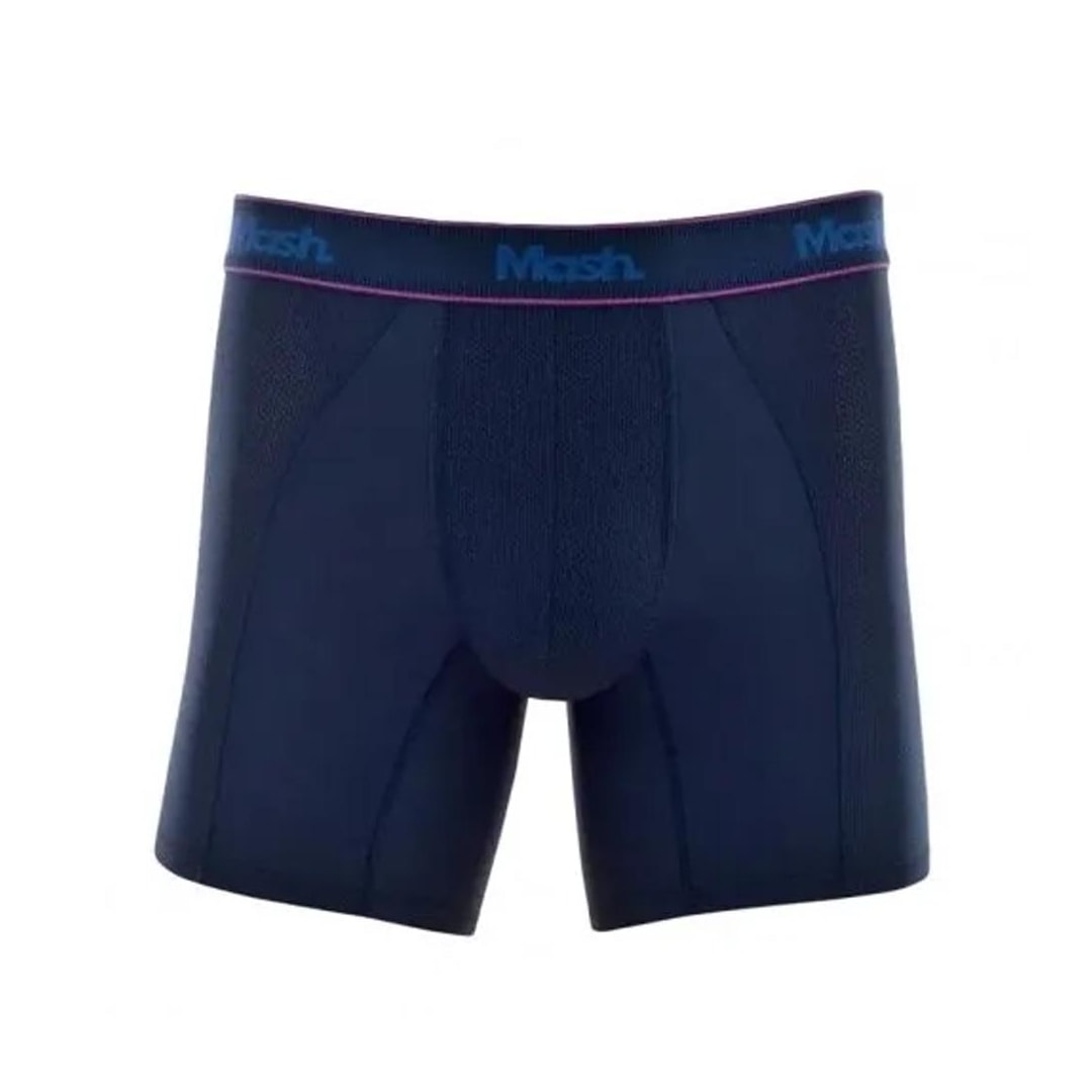 Cueca Mash Boxer Microfibra 140.09 Azul Escuro Cueca Mash Boxer Microfibra 140.09 Azul Escuro