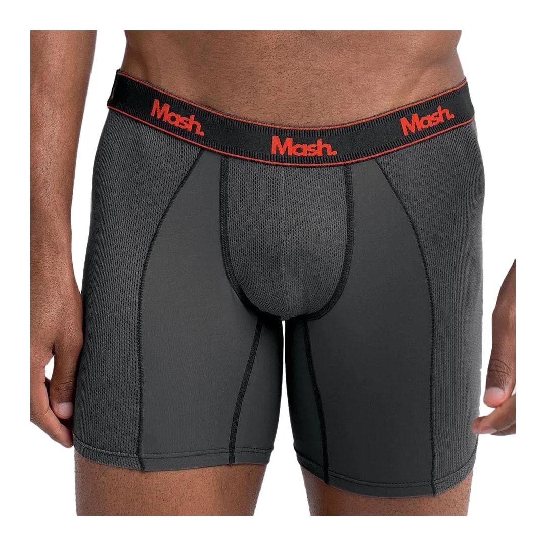 Cueca Mash Boxer Microfibra 140.09 Cinza Chumbo