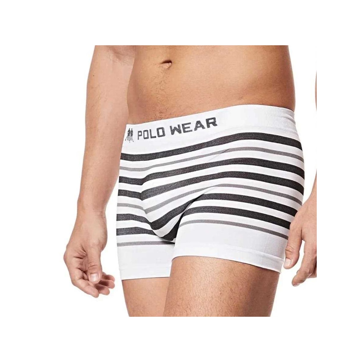 Cueca Polo Wear Boxer Microfibra Pwb21 Branco/Preto Cueca Polo Wear Boxer Microfibra Pwb21 Branco/Preto