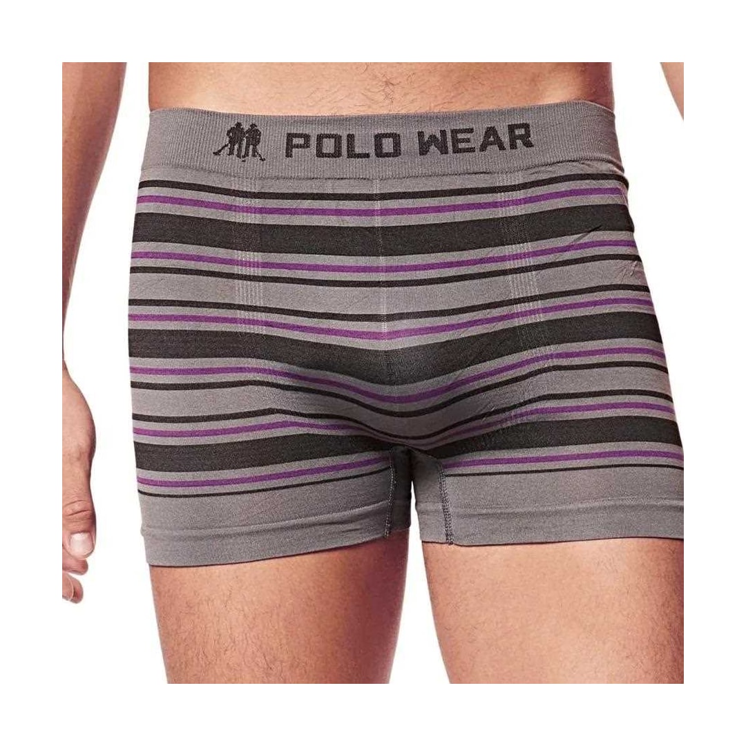 Cueca Polo Wear Boxer Microfibra Pwb21 Chumbo/Preto