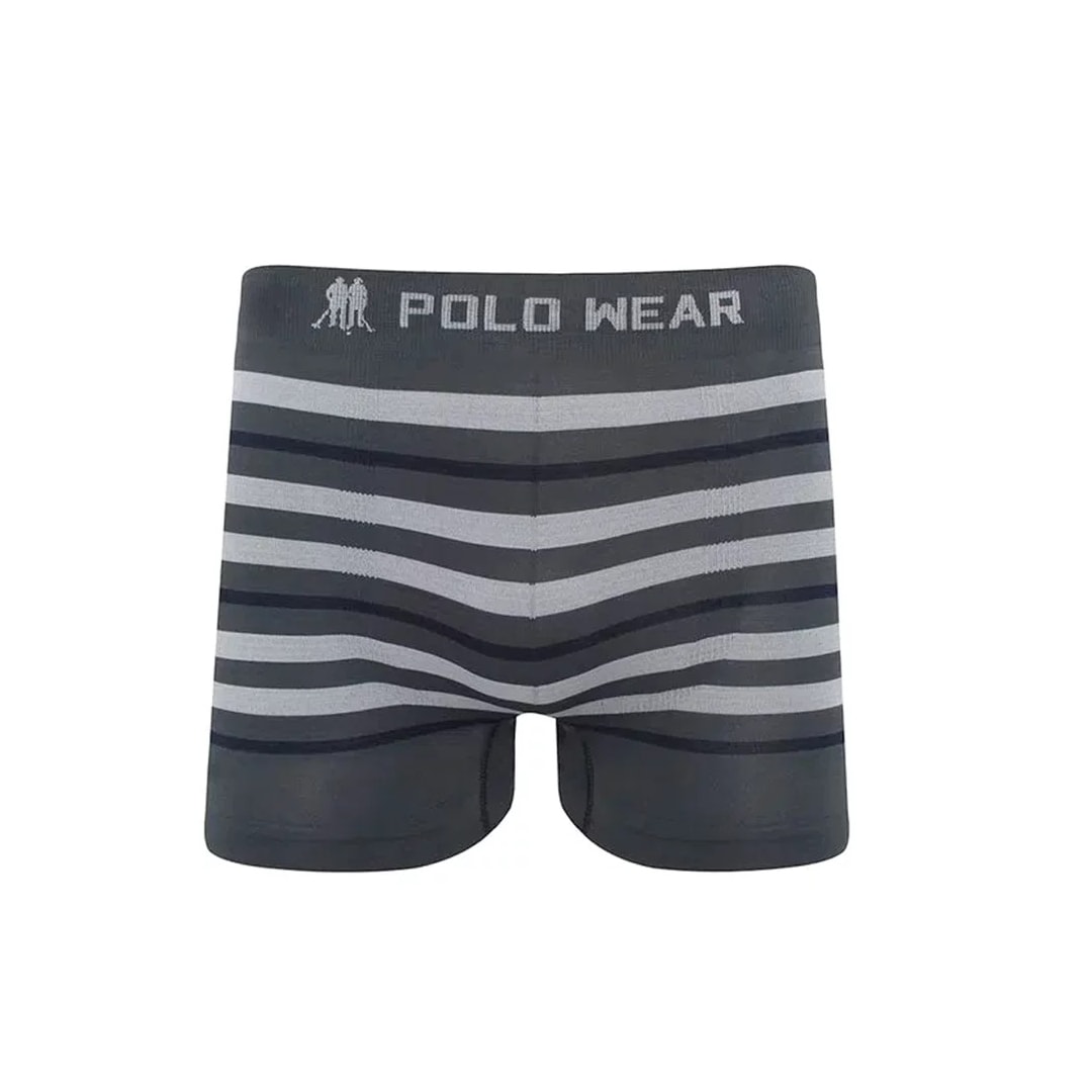Cueca Polo Wear Boxer Microfibra Pwb21 Cinza/Marinho Cueca Polo Wear Boxer Microfibra Pwb21 Cinza/Marinho