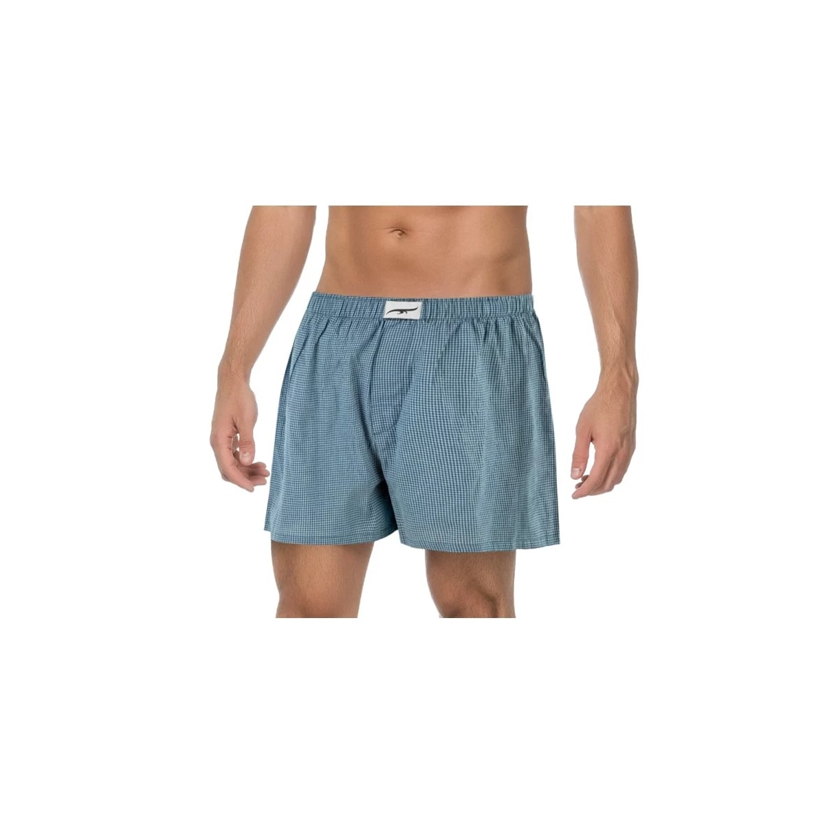 Cueca Samba Canção Masculina Zr0103-001 Zee Rucci Xadrez Azul Cueca Samba Canção Masculina Zr0103-001 Zee Rucci Xadrez Azul