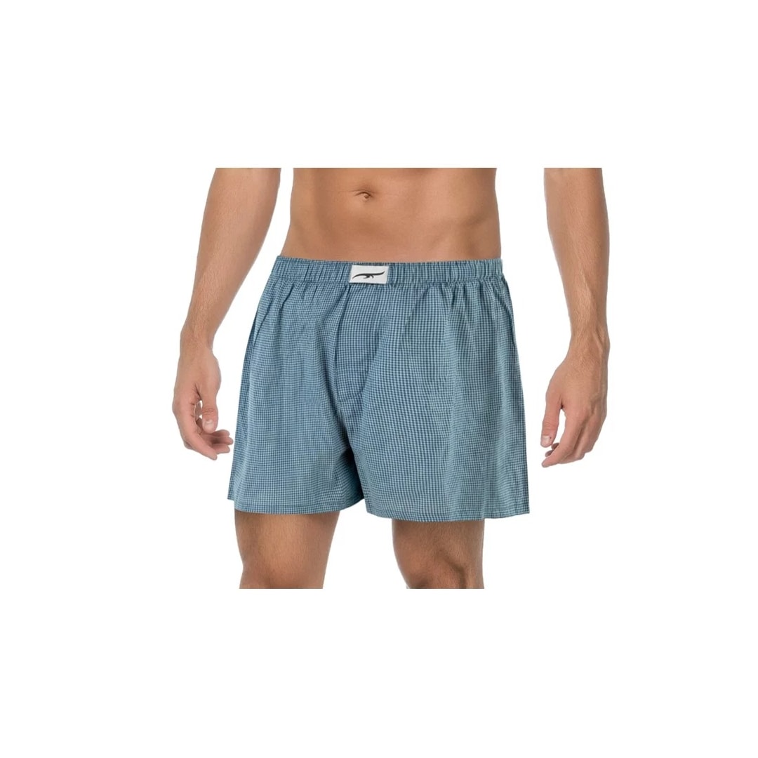 Cueca Samba Canção Masculina Zr0103-001 Zee Rucci Xadrez Azul