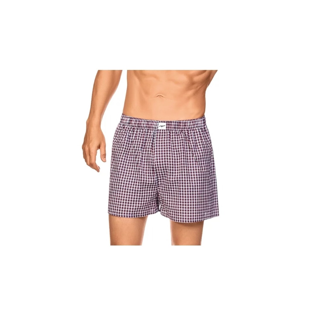 Cueca Samba Canção Masculina Zr0103-001 Zee Rucci Xadrez Vinho Cueca Samba Canção Masculina Zr0103-001 Zee Rucci Xadrez Vinho